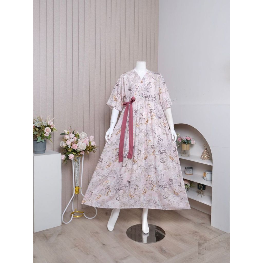 Zoraya Ayla Long Dress Daster Andin Rayon Premium Remaja Bumil Busui Terbaru Baju Tidur Wanita Kekin