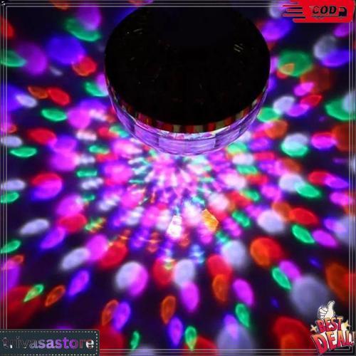 Bolam Lampu Disco Ball  Rgb E27  Lampu Disco 7 Warna Disco Magic Sedang Hits