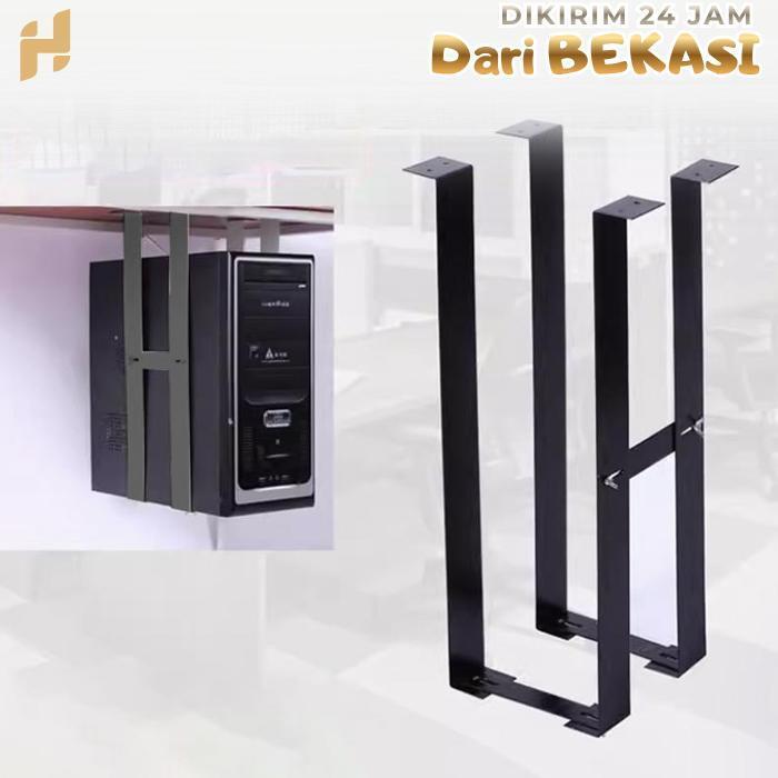 Rak Gantung CPU Komputer Meja Dudukan Gantung CPU Casing Komputer Tray CPU Komputer