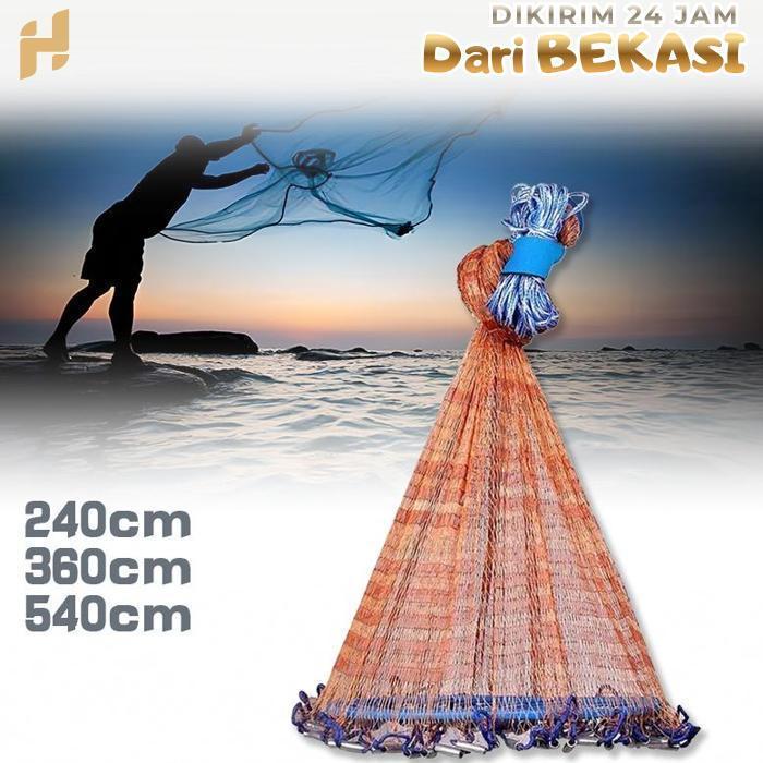 Pancing Jaring Lempar Jala Ikan Lempar 1/2 Inch Jala Lempar Nilon Jaring Lempar Jala Ikan Jala Jarin
