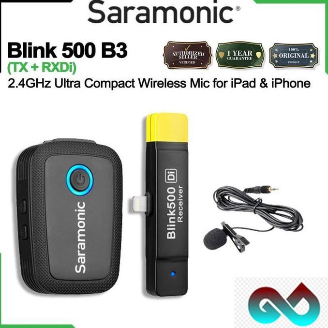 Saramonic Blink B3 (TX+RXDi) Mini Wireless Mic for iPhone iPad