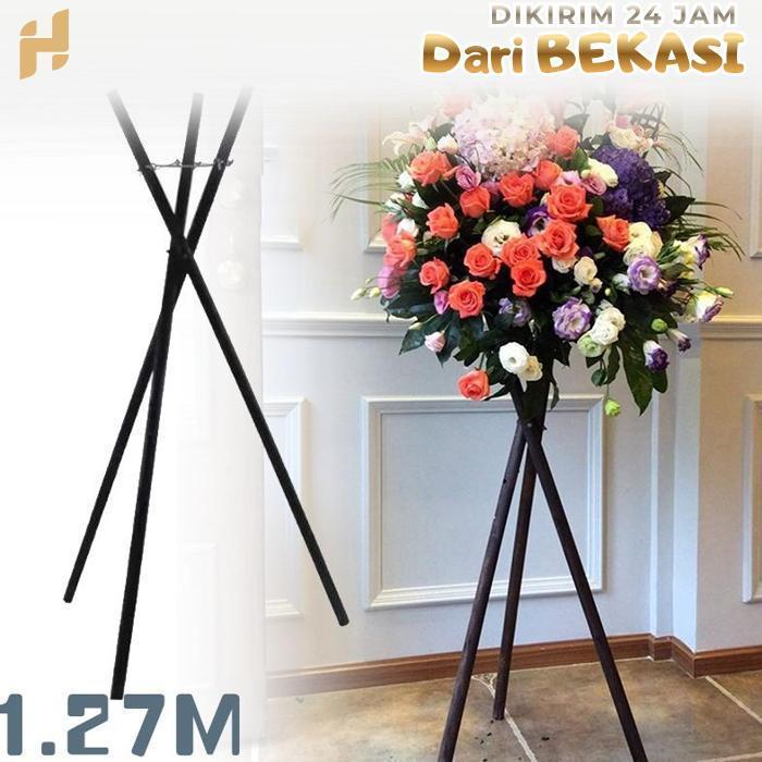 127cm Stand Flower Foldable Tripod Flower Standing Flower Kayu Kaki Standing Flower Untuk Dekorasi