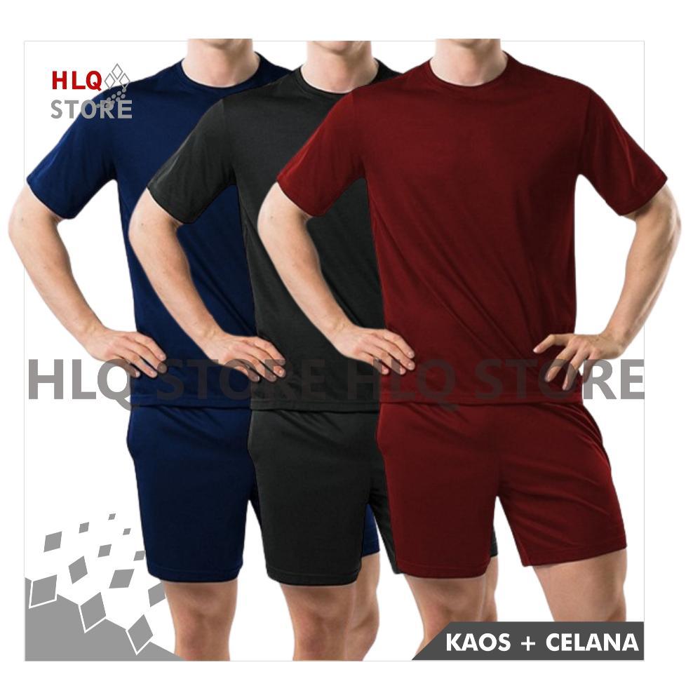 HOT DEALS Setelan Kaos Olahraga Pria Wanita Dewasa Dry Fit Drifit Jersey Celana 1Set Lari Running Sp