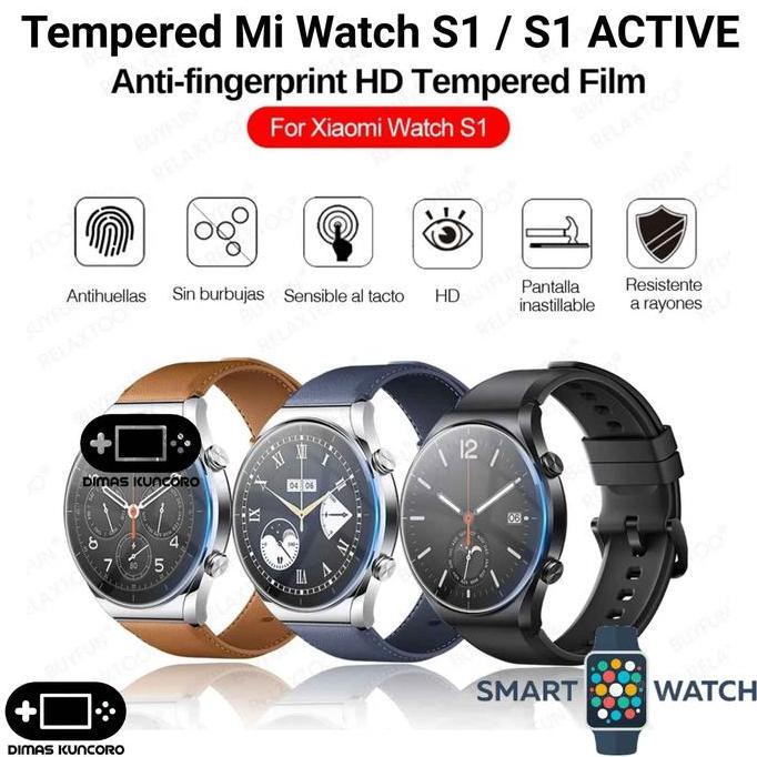 Tempered Mi Watch S1 / S1 ACTIVE anti gores glass screen guard xiaomi watch s1 active