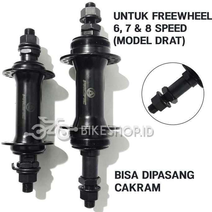 Hub Bos Bosch Pacific 36 Lubang PACIFIC Depan Belakang Hitam 36H Sepeda  | High Quality