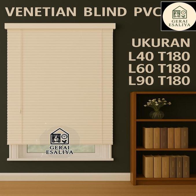 Tirai Jendela Gorden Jendela PVC Venetian Blind Kerei Jendela Tirai Gulung 40x180 60x180 Tirai Jende