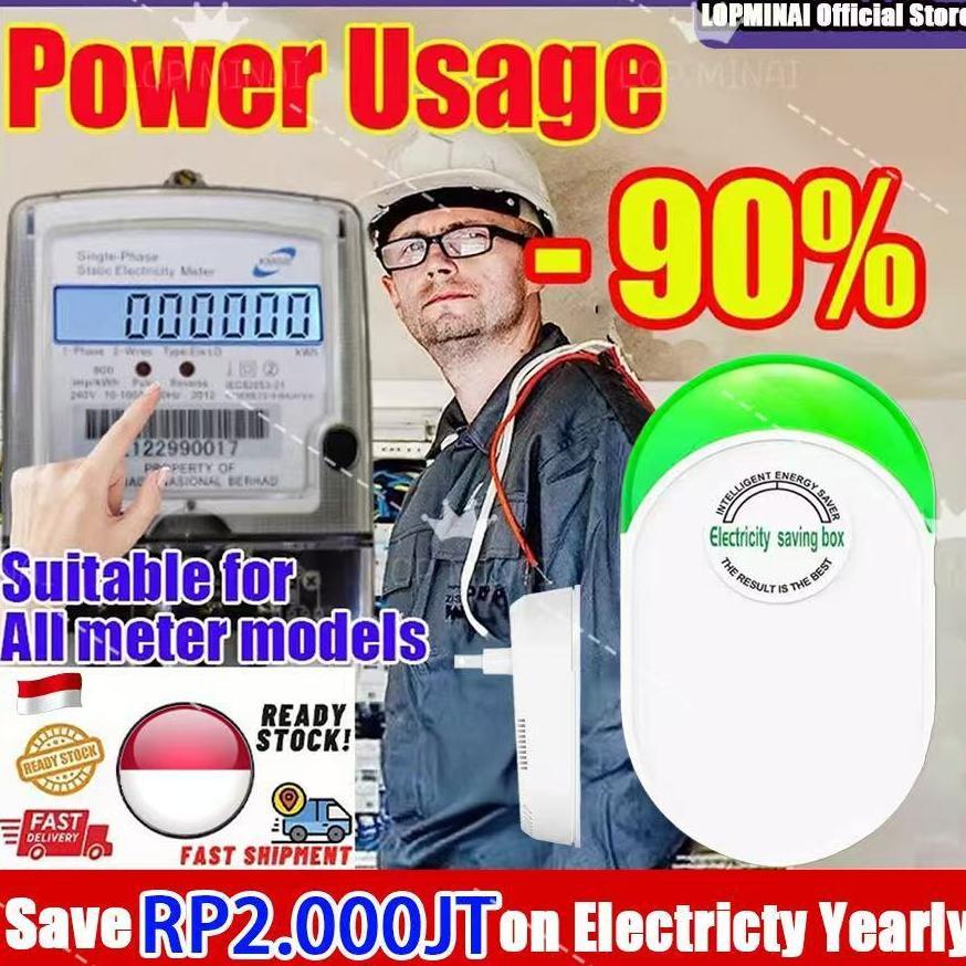 Alat colokan penghemat daya listrik rumah 90% murah electricity saving box original power factor sav