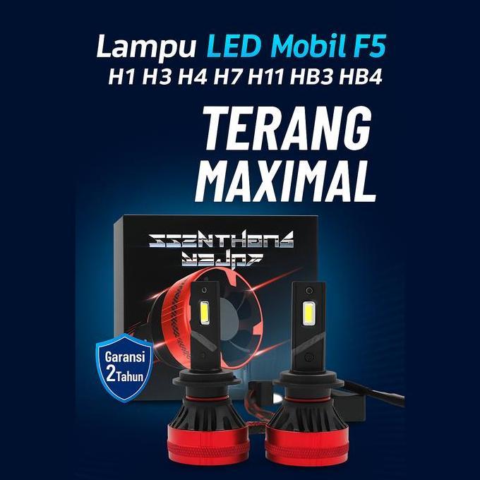 Lampu LED Mobil F5 55W Canbus Headlht Super Terang H1 H3 H4 H7 H11 HB3 HB4 (22. Lumens)