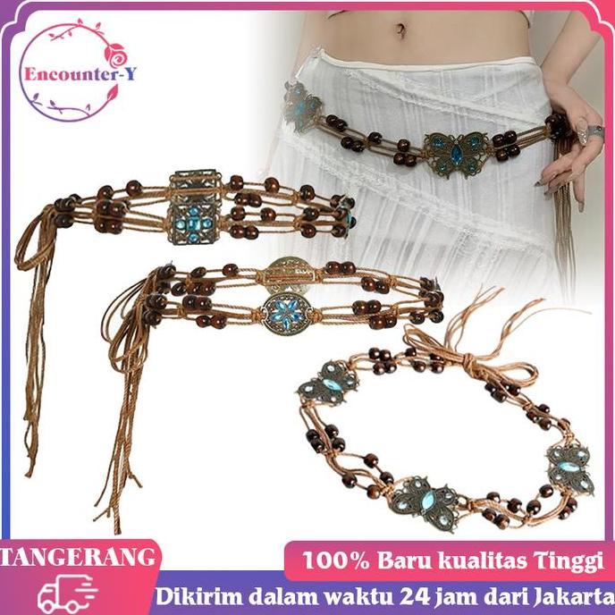 HATSUD Sabuk Rantai Pinggang Wanita Ikat Pinggang Wanita Rantai Sabuk Bohemian Belt Wanita Rantai