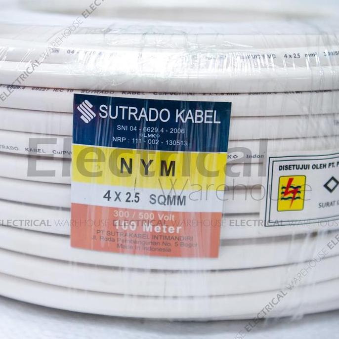 Promo Kabel NYM 4x2.5mm2 SUTRADO 100 M (4x2.5mm 4x2.5 4x2,5 4x2,5mm) 100M Diskon