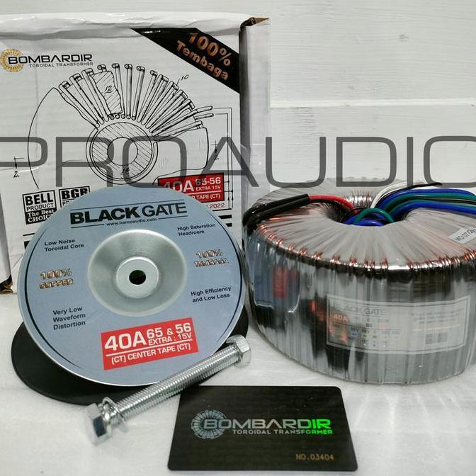TRAFO DONAT 40A 65V CT BLACKGATE BOMBARDIR TRAVO TOROID 40 A 65 MURNI