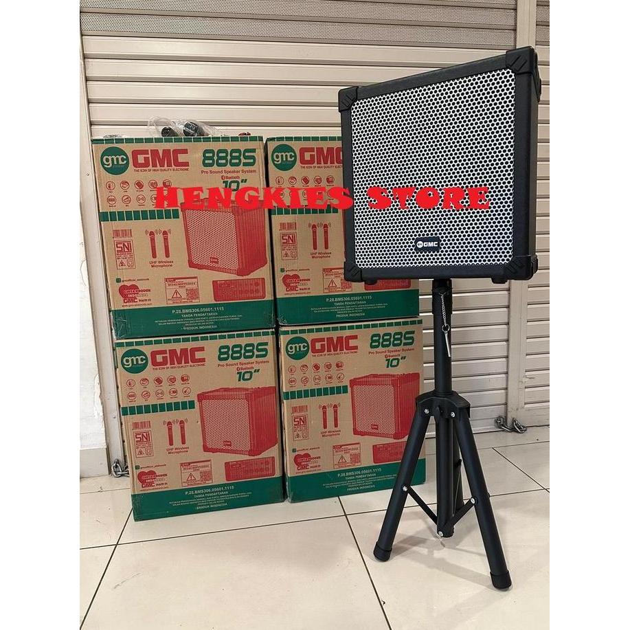 SPEAKER GMC 888S MULTIMEDIA BLUETOOTH 10 INCH + 2 MIC WIRELESS + STAND