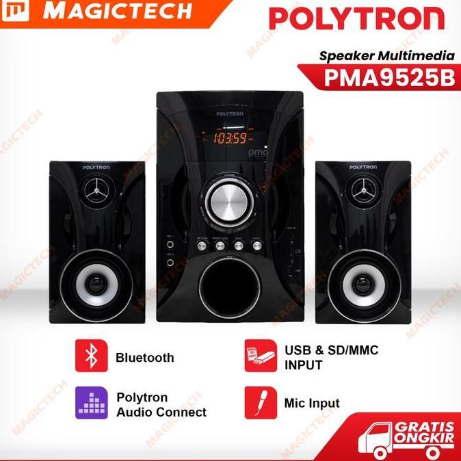 SPEAKER MULTIMEDIA POLYTRON PMA 9525 BLUETOOTH KARAOKE PMA9525