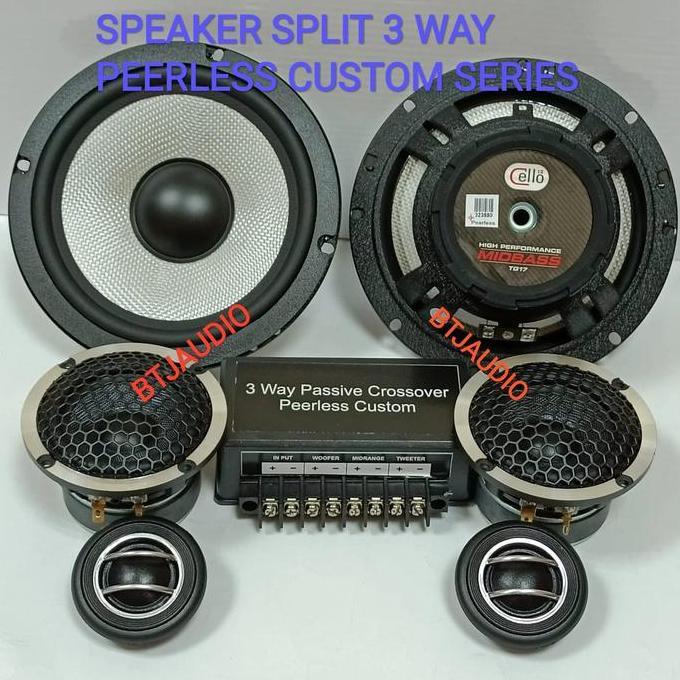 SPEAKER MOBIL SPLIT/COMPONENT 3 WAY/3WAY PEERLESS CUSTOM SERIES
