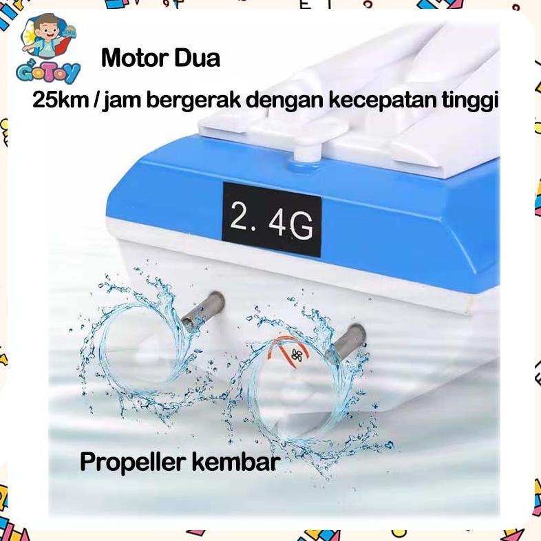 terbaru 2.4ghz kapal remote control super besar rc racing boat baterai isi ulang tahan air anti terb
