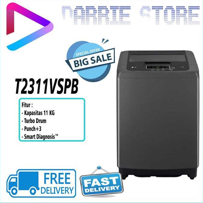 (Best) LG T2311VSPB MESIN CUCI TOP LOADING 11 KG T2311 2311VSPB