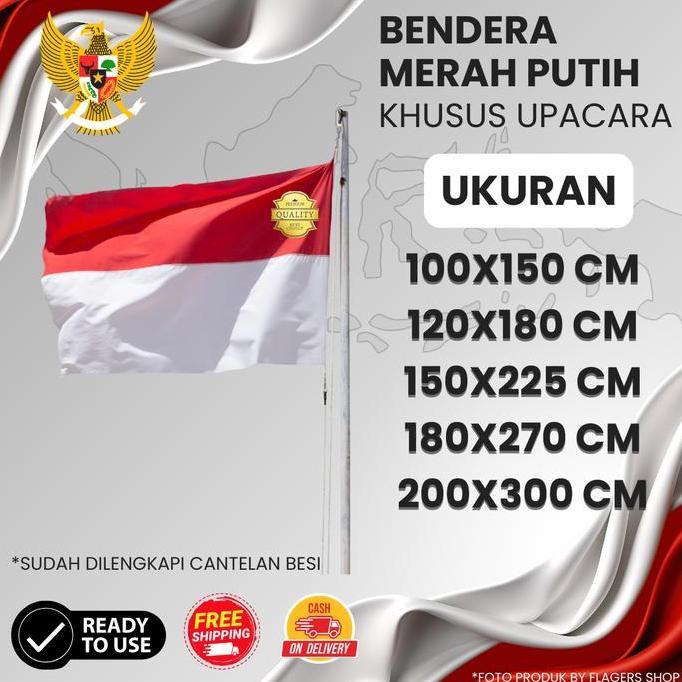 Bendera Merah Putih Upacara Bendera / Bendera Hut Kemerdekaan / Bendera Upacara Sekolah