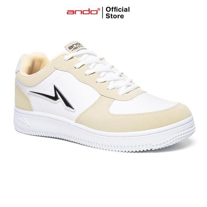 Scarpa- Ando Sepatu Sneakers Tricks Pria Desa - Putih/Krem/Biru Langit