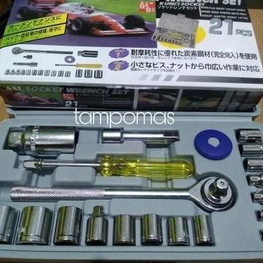 Kunci Sok Set Ats 21Pcs Socket Wrench Set Kunci Sok Ats