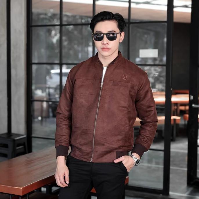 Hombre- New- Delibra Jaket Suede Brown