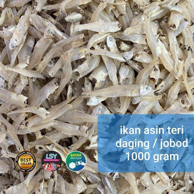 Ikan Asin Teri Daging Teri Jobod 1 Gram