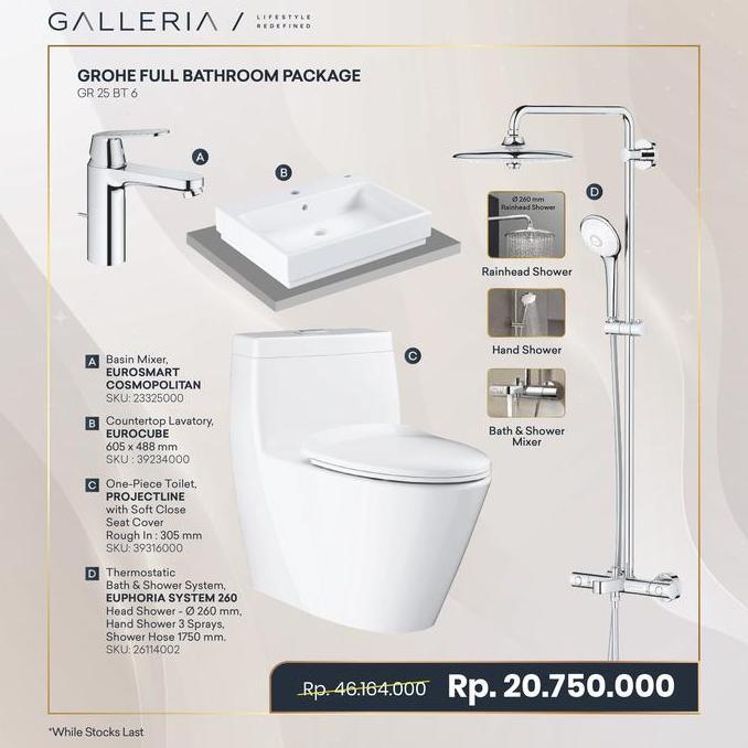 Grohe Full Bathroom Package / Grohe Paket Kamar Mandi 2