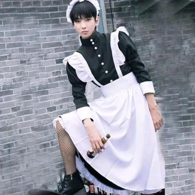 Long Maid Dress Man Costume Anime Manga Import