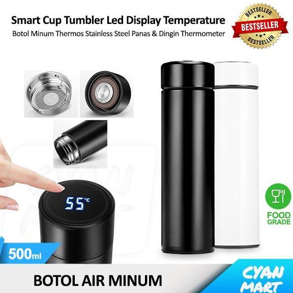 Lacha- Botol Minum Termos Air Panas Dingin Smart Cup Led Thermos Thermometer
