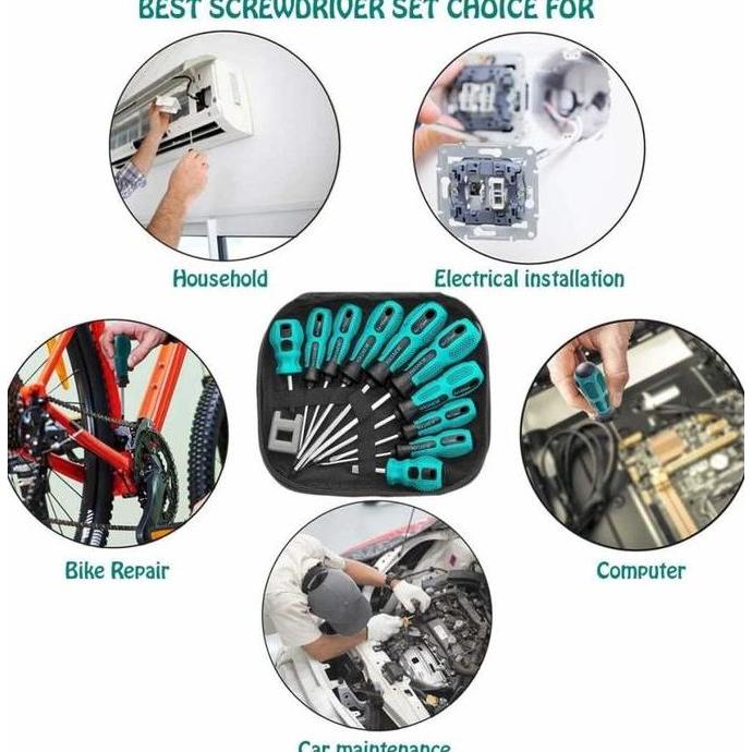 Movio Screwdiver - Obeng Set Magnet Obeng Set Reparasi Obeng Skrup