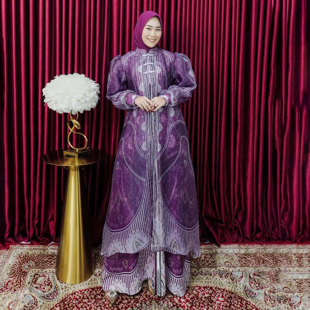 PROMO DAZFA GAMIS MUSLIM WANITA LEPAS PASANG OUTER ORGANZA