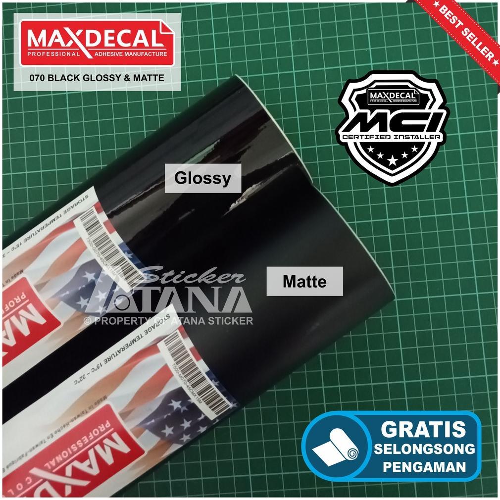 murah skotlet hitam doff glossy maxdecal scotlet black dop gloss stiker matte metalik kilap sticker 