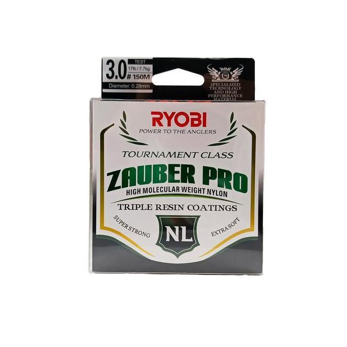 Ryobi Fishing Line Zauber Pro 150M Super Strong Extra Soft Senar Pancing Nylon