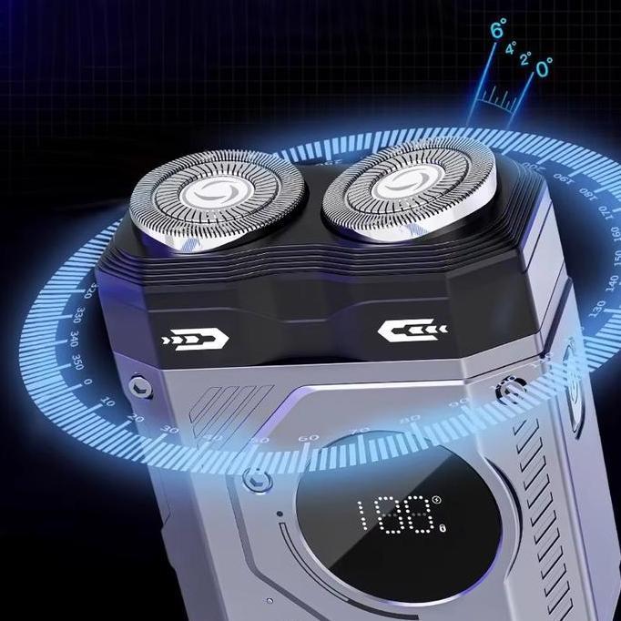 Optimus Alat Cukur Jenggot Kumis Mini Portable Shaver Dengan Teknologi Dual Blade Display Digital Pi