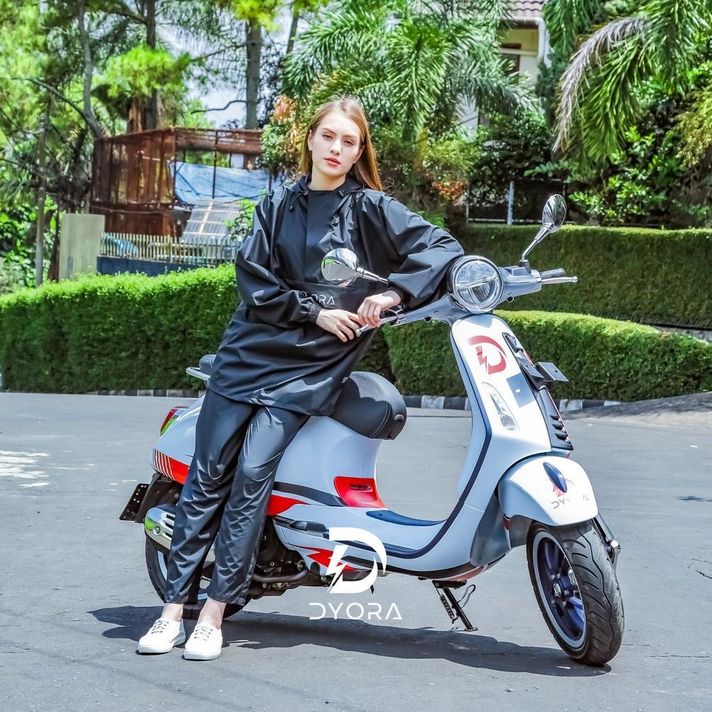 super deal raincoat dyora aussie series black / jas hujan pria wanita dyora original mantel hujan co