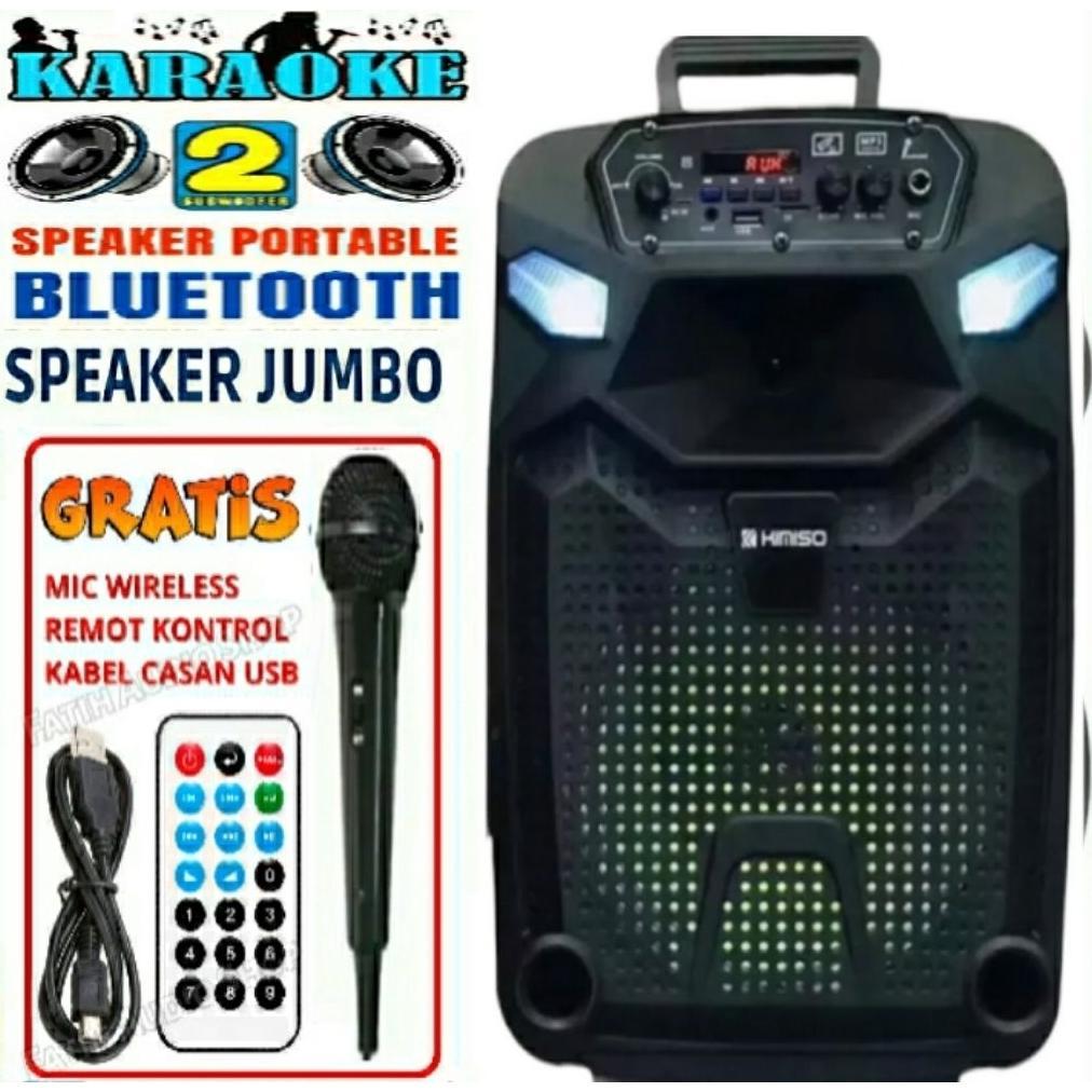 CUCI GUDANG PALING LARIS SALON AKTIF MP3 MP4 UKURAN BESAR 8 INCH KMS 7801 FREE MIC DAN REMOTE SPEAKE