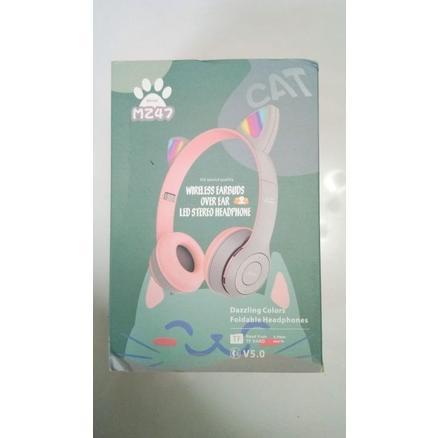 BIG SALE Headphone Headset Wireless Bluetooth P47 M - Cat Ear Mz 47