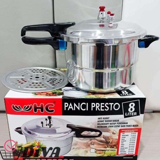 Presto Hc /Presto Happy Call 8 Liter With Steamer Presto Stainless Happy Call