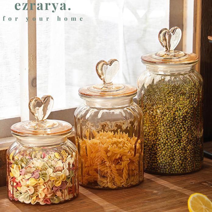 Toples Kaca Toples Makanan Biskuit Kacang Toples Tutup Kaca Bening