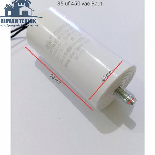 Kapasitor Cbb 60 35 Uf 450 Vac Kompresor Angin Portable