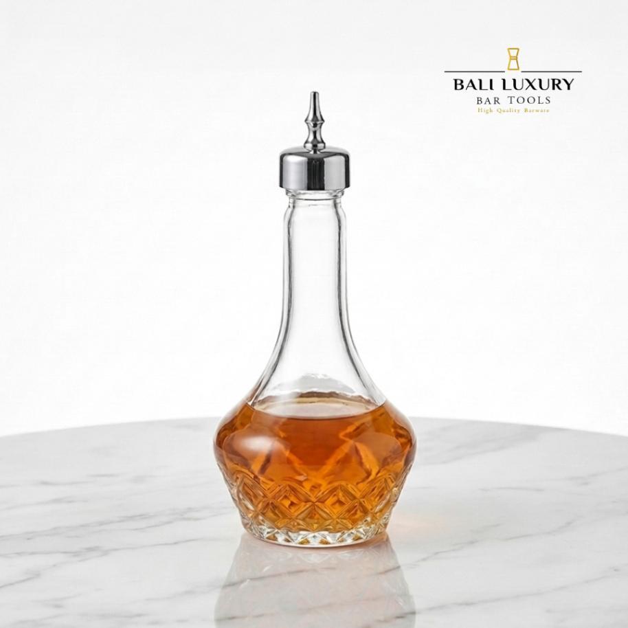 Bali Luxury | Bitter Bottle Diamond Cut 100Ml Kaca Premium - Botol Bitter Dasher / Alat Bartender Mi