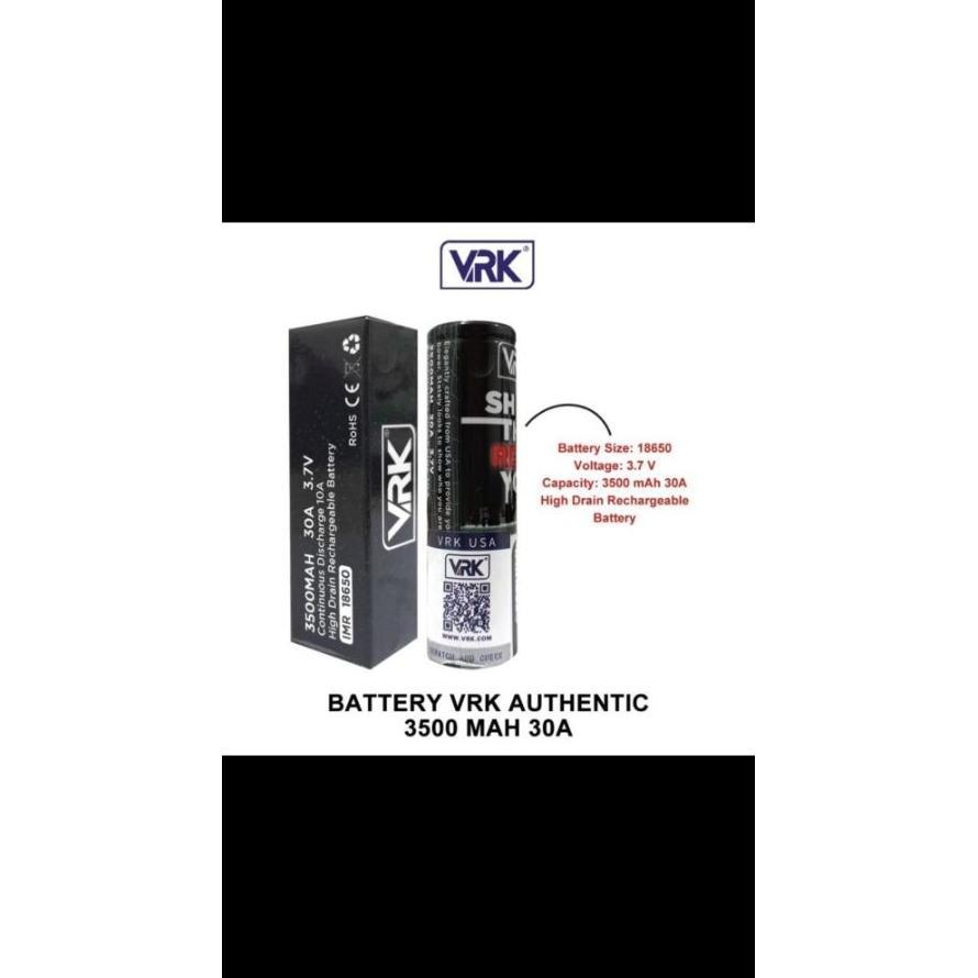 Baterai Vrk 18650 3500Mah 30A Authentic 100%