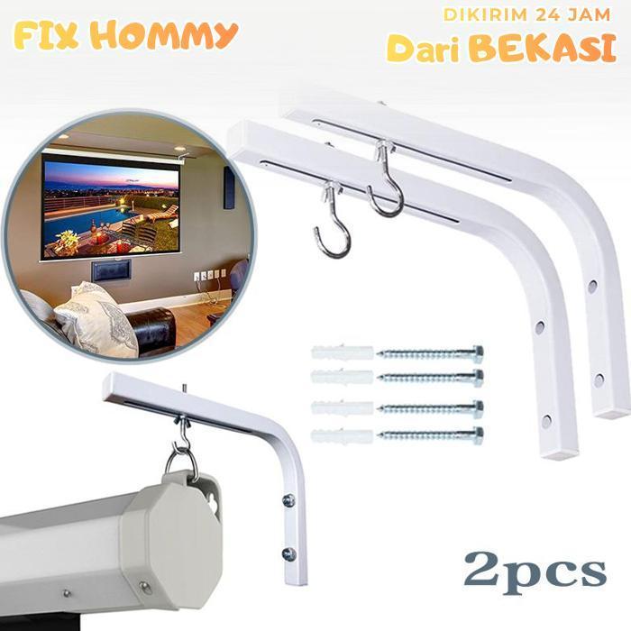 FXMY 2pcs Braket Layar Proyektor / Dudukan Proyektor Gantung / Breket Proyektor Gantung