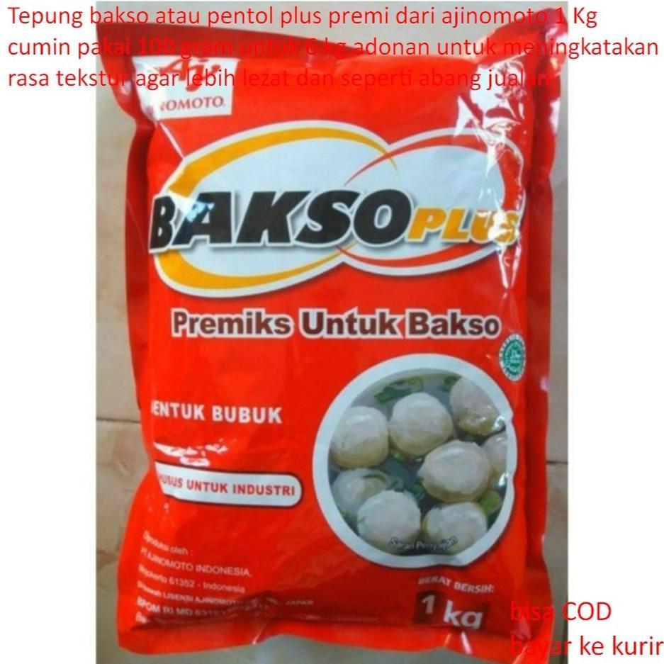 Tersedia Tepung Bakso Atau Pentol Plus Premi Dari Ajinomoto 1 Kg Cuman Pakai 100 Gram Untuk 6 Kg Ado