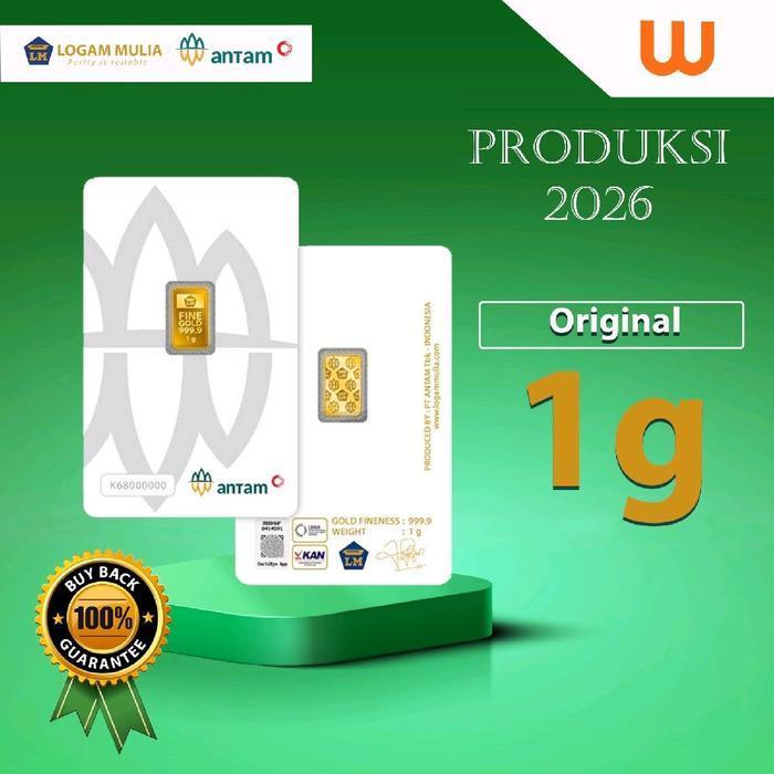 1 Gr (Gram) Goldbar/Logam Mulia/Lm/Emas Antam Bersertifikat Lbma Original Dan Terpercaya