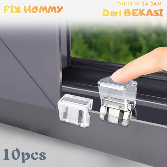 FXMY 10pcs/Set Pengunci Jendela Sliding Anak Window Safety Lock Safety Sliding Universal Kunci Jende