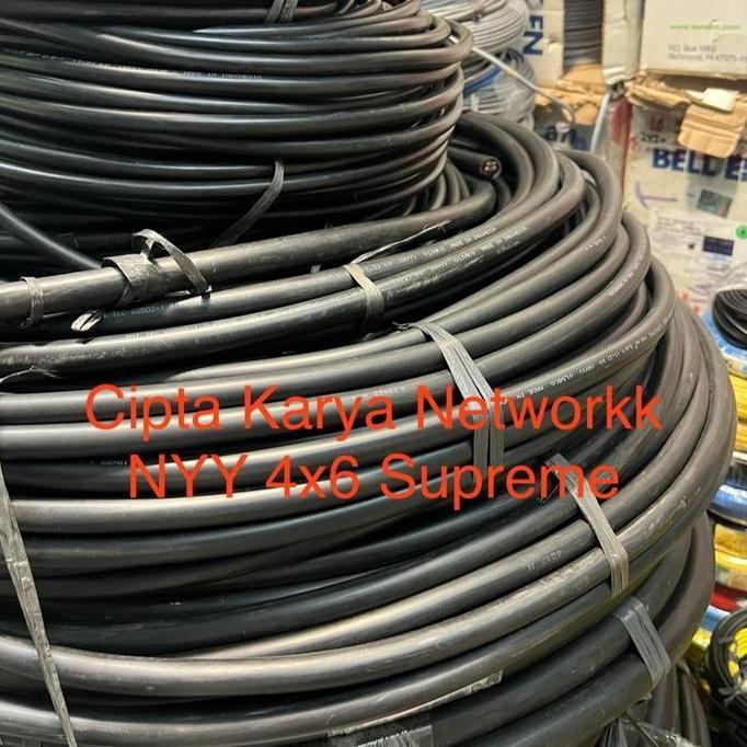 Kabel Supreme Nyy 4x6 mm / Tufur 4x6mm Supreme Potongan / Meteran