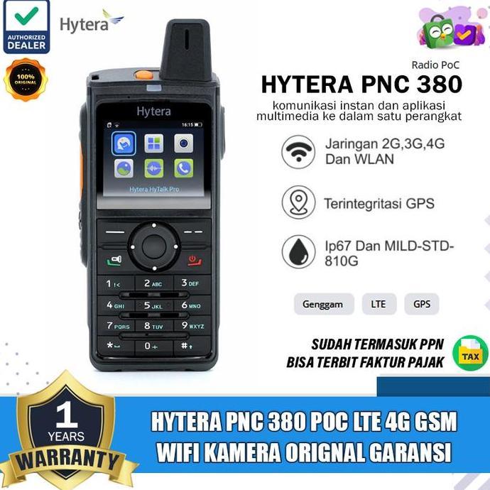 Hytera Pnc 380 Pro Wifi 4G Lte Gps Ht Poc Hytera Pnc380 Pnc-380 Pro Ht Gsm Hytera Original Terbaru 