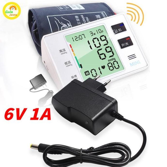 DAXZI Adaptor Tensimeter Digital Charger Adaptor Omron Tensimeter Digital Tensi 6v Adapter Cocok Bua