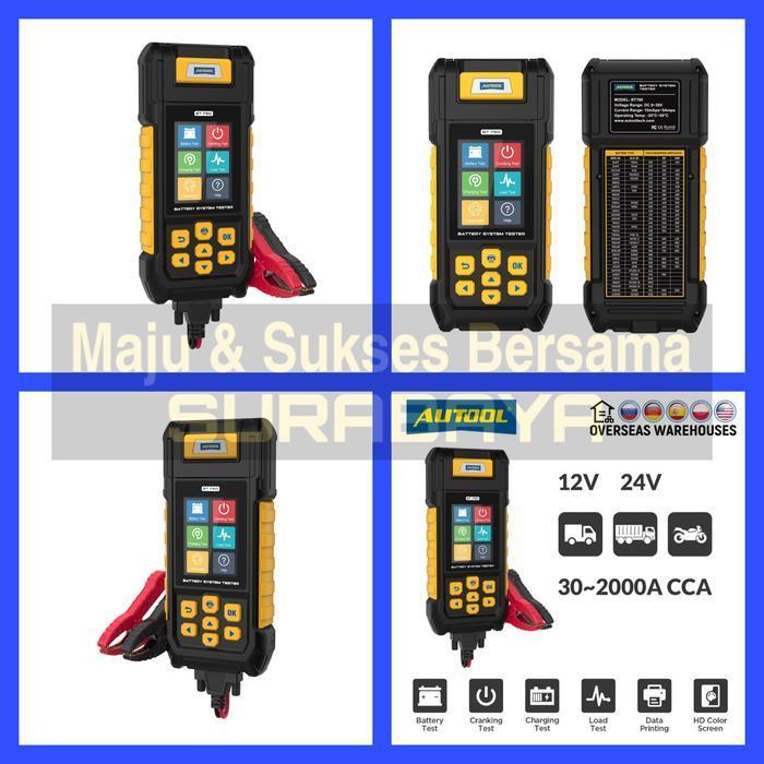 AUTOOL BT760 BT-760 6-30V BATTERY TESTER ANALYZER BATERAI AKI PRINTER ORIGINAL DAN TERPERCAYA