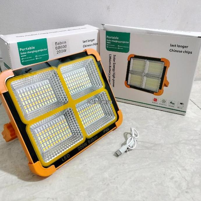 Lampu emergency tenaga Matahari solar panel sunpro sl 108 super terang ip66 Baterai